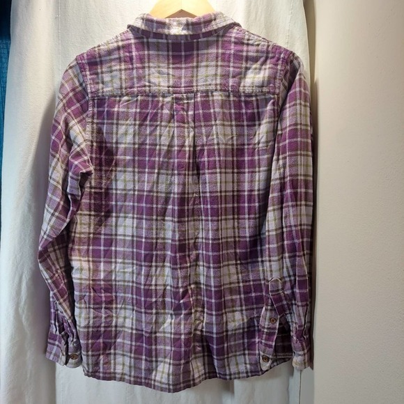CABELA Purple Plaid Button-up, Long Sleeve, 100% Cotton, Size M - Picture 6 of 7